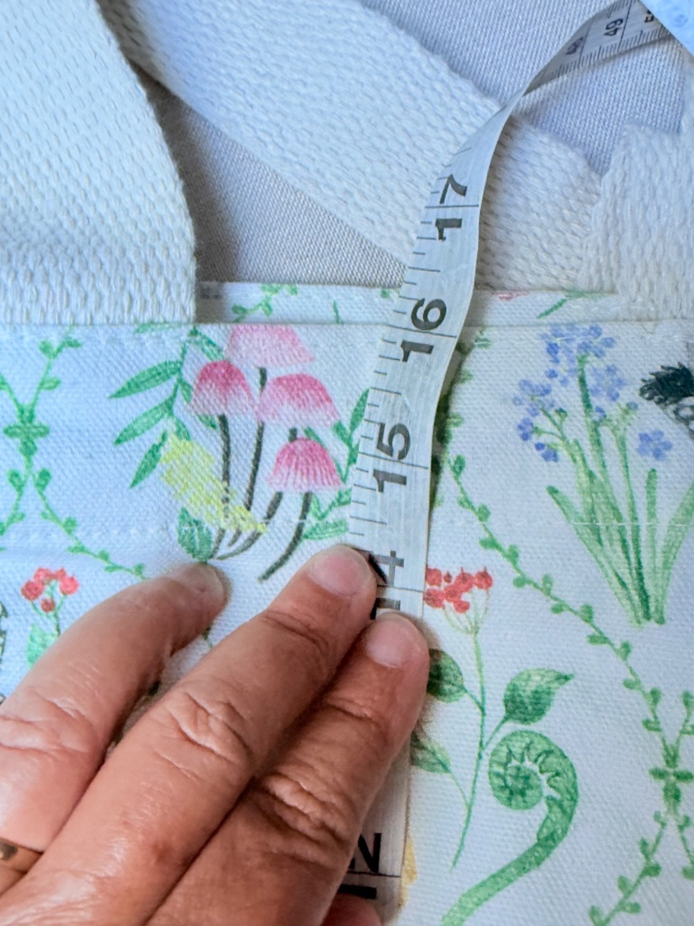 Shabby Chic Brand Reusable Tote Bag Mushroom Pattern New With Tags - Picture 9 of 10